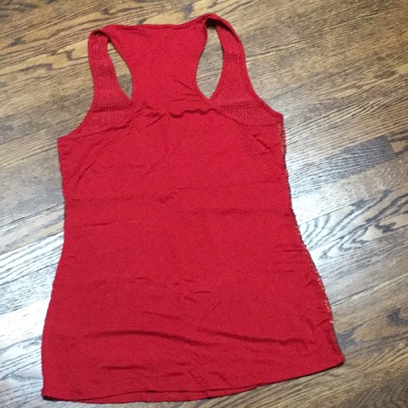 Bebe Red Sequin Racerback Tank Top - Picture 2 of 8